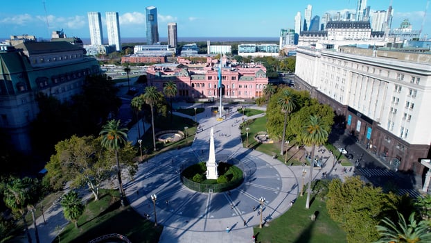 Aerial Landscape of Casa Rosada in Buenos Aires Buenos Aires in Argentina . Awesome Scene. photo