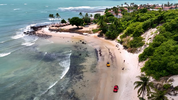 Scenic Genipabu Beach in Extremoz Rio Grande do Norte Brazil . Scenic Scenery. photo