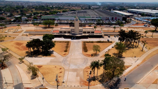Beauty Train Station at Goiania Goias Brazil . Stunning Landscape. photo
