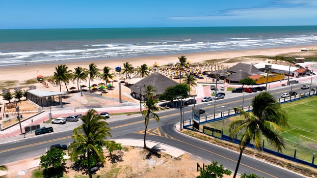 Awesome Aruana Beach at Aracaju Sergipe Brazil. Stunning Landscape. photo