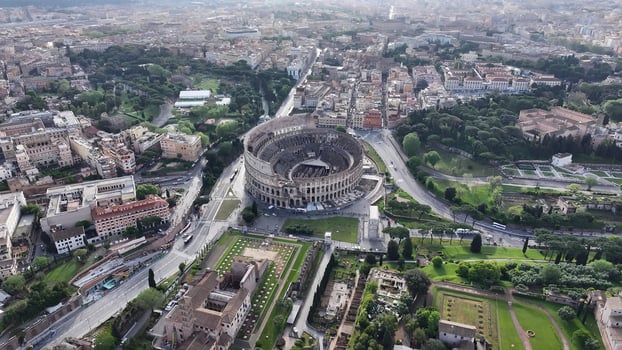 Scenic archaeological park at Rome Lazio Italy.. Scenic Scene. photo