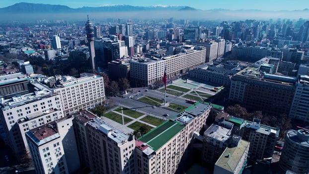 Outdoor Santiago Skyline in Santiago Santiago Chile. Stunning Landscape. photo