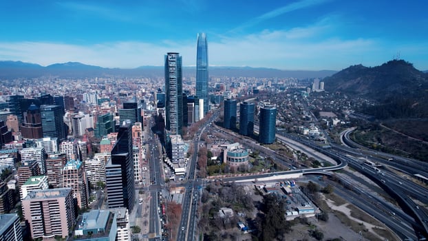 Outside Corporate Offices in Santiago Metropolitan Region in Chile. Famous Background. photo