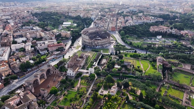 Beauty archaeological park in Rome Lazio Italy.. Scenic Scenery. photo