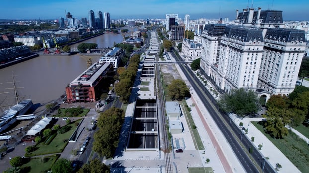 Aerial Landscape of Puerto Madero in Buenos Aires Buenos Aires Argentina.. Beautiful Landscape. photo