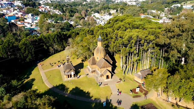 Landmark Ukrainian Memorial at Curitiba Parana in Brazil.. Amazing Landscape. photo