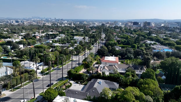 Famous Beverly Hills in Los Angeles California United States . Amazing Scene. photo