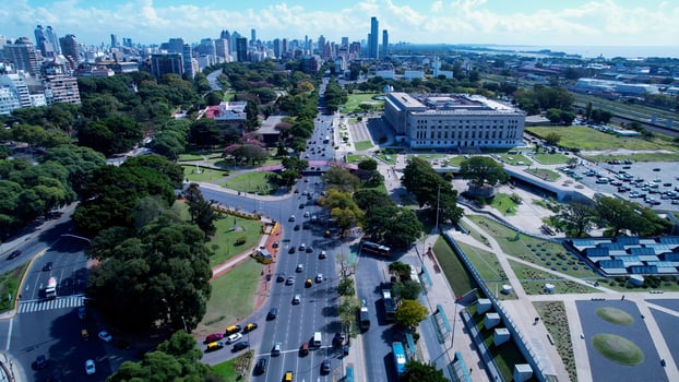 High Angle of Buenos Aires Skyline at Buenos Aires Buenos Aires Argentina.. Amazing Scene. photo