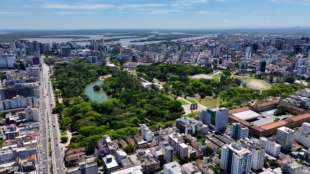 Outdoor Leisure Park in Porto Alegre Rio Grande do Sul in Brazil . Stunning Background. photo