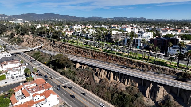Stunning Santa Monica at Los Angeles California United States . Famous Cinematic. photo