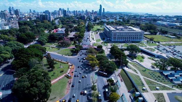 Awe Recoleta Avenue in Buenos Aires Buenos Aires in Argentina . Stunning Scene. photo