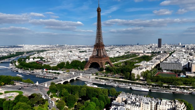 Landmark Paris Skyline at Paris France Island in France. Scenic Landscape. photo
