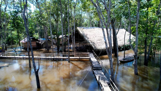 Amazing Aboriginal Indian Tribe in Manaus Amazonas in Brazil. Amazing Background. photo