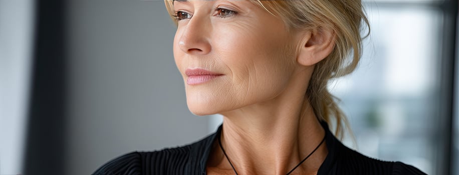 A woman with the words, how to get rid of wrinkles photo