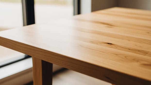 A close up of a wooden table photo