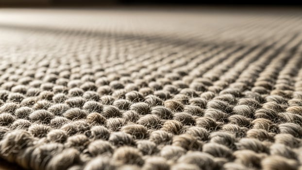 A close up of a rug with a lot of yarn photo