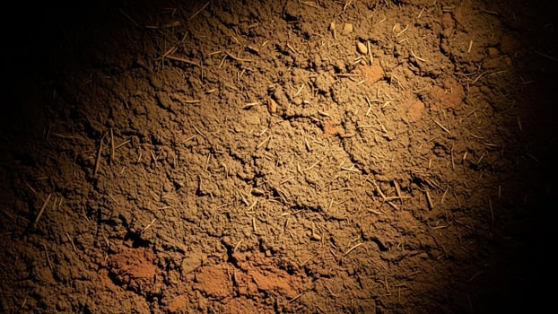 A close up of dirt on a dark background photo