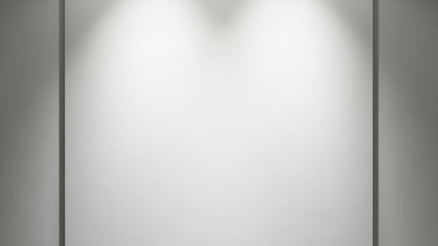 An empty white wall with two lights photo