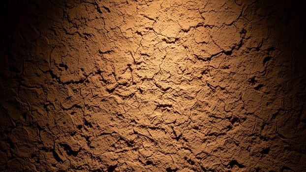A close up of a wall with dirt and dirt photo