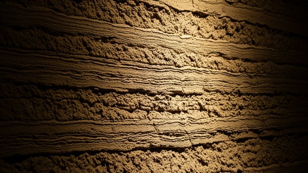 A wall with a brown texture and light photo