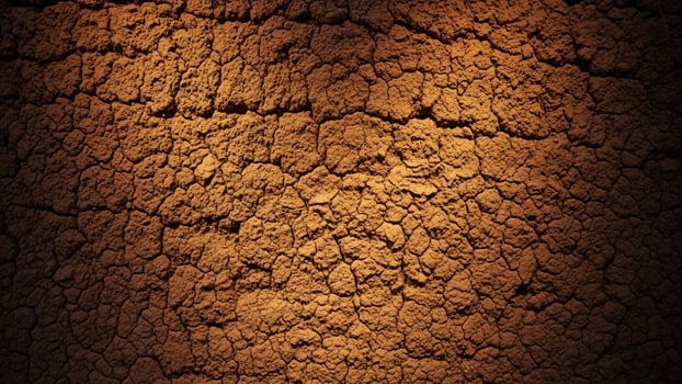 A close up of a brown wall with dirt photo