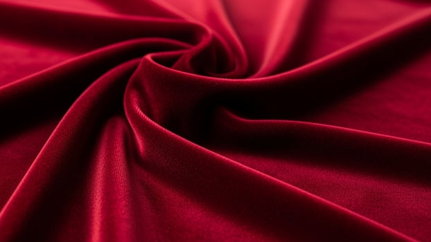 A red velvet fabric with a very soft texture photo