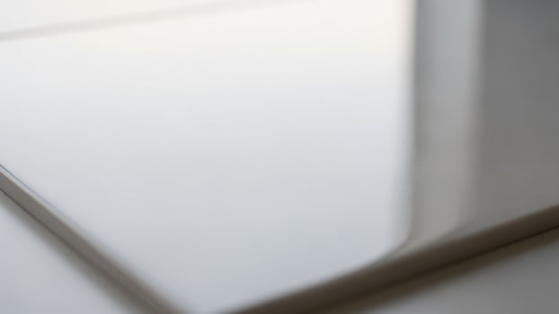 A white table with a white tablecloth photo