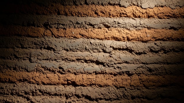 A close up of a wall with brown and black stripes photo