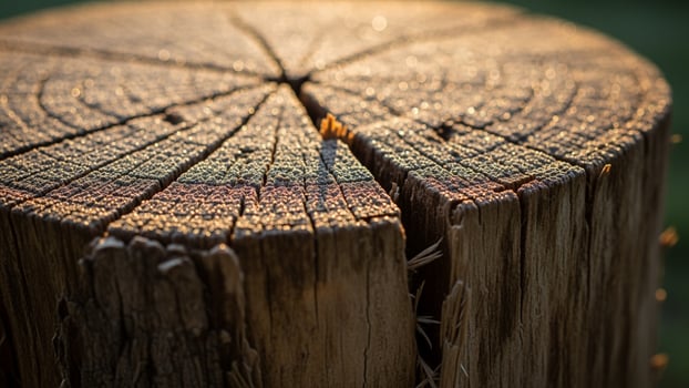 A close up of a wooden post photo