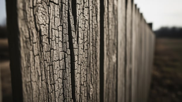 A close up of a wooden fence photo
