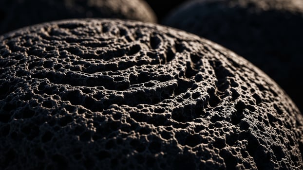 A close up of some black rocks photo