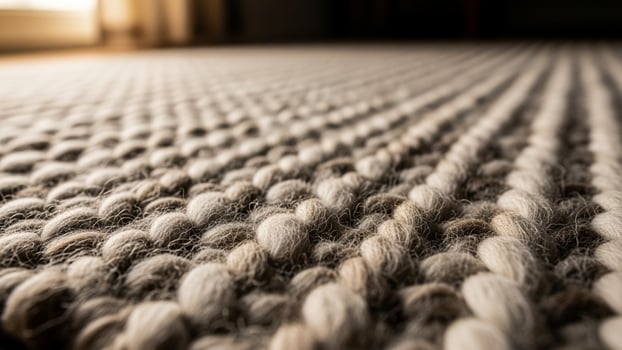 A close up of a rug with yarns photo