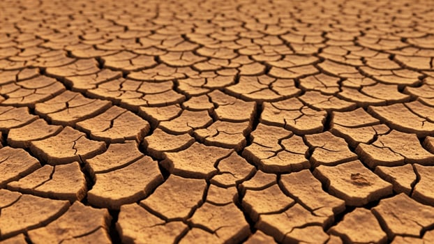 A dry desert with cracks and cracks photo
