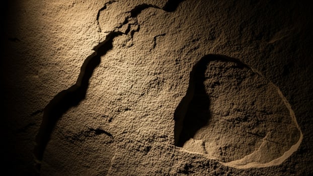 A rock wall with a hole in it photo