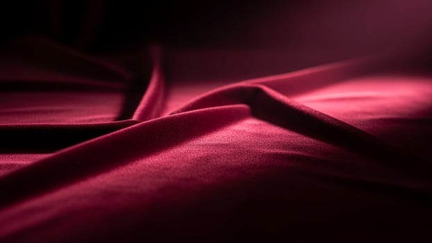 A close up of a red silk fabric photo