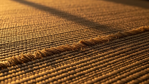 A backgroundackground up of a woven rug with sunlight shining through photo
