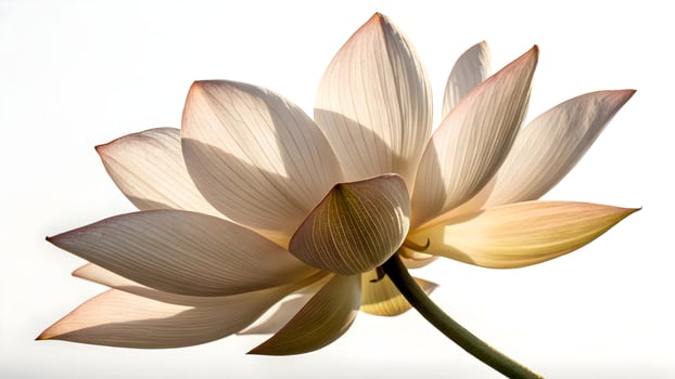 Elegant Lotus Flower Blossom in Soft Light, Serene Nature Macro Photography, Floral Beauty, Meditation, Spiritual Purity photo