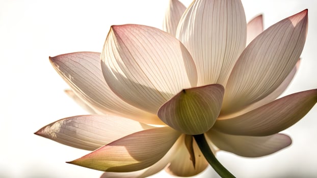 Ethereal Lotus Blossom Soft Light, Delicate Petals, Serene Beauty, Floral Art photo