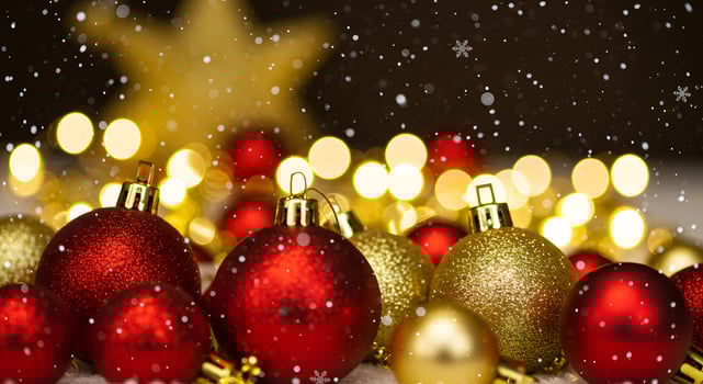 Christmas ornaments holiday decorations christmas lights christmas balls gold red festive season photo