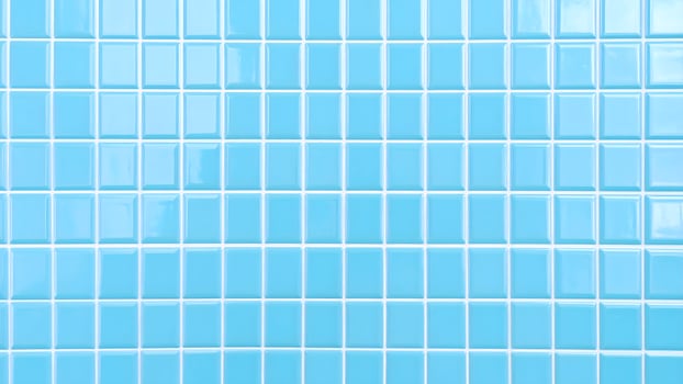 Blue mosaic tile wall photo