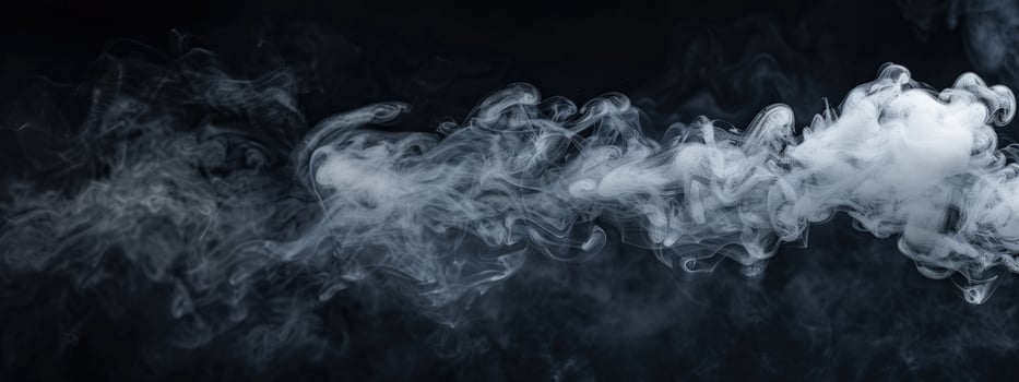 long white cloud smoke is billowing out of a pipe. The smoke is thick and dense, creating a sense of heaviness and darkness. The image evokes a feeling of mystery and danger photo