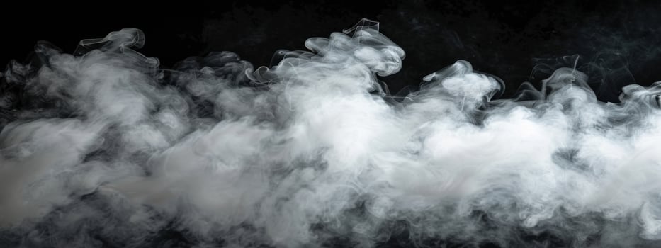 long white cloud of smoke is billowing out of a pipe. The smoke is thick and dense, creating a sense of heaviness and darkness. The image evokes a feeling of mystery and danger photo