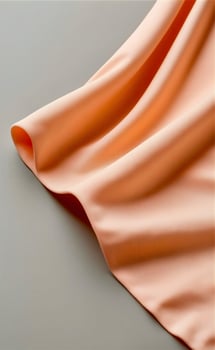 A peach colored silk fabric photo