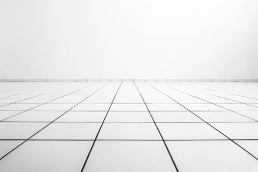 Minimalist perspective of a tiled floor with intersecting lines photo