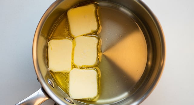 Butter in a pan photo