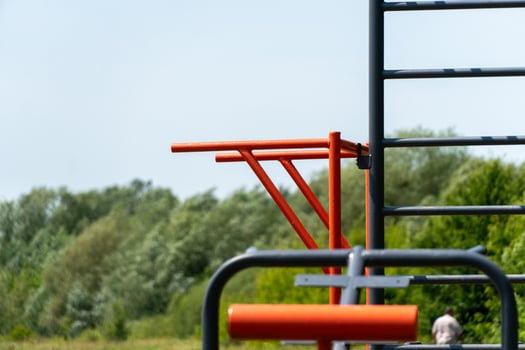 A man is on a swing photo