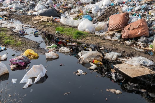 A river of garbage photo