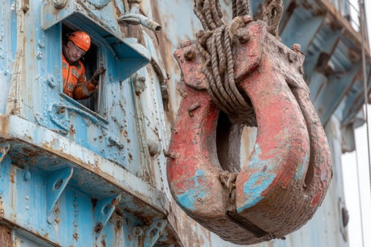 A man is standing on a boat photo