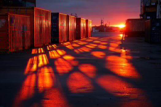 A red sky with orange clouds photo