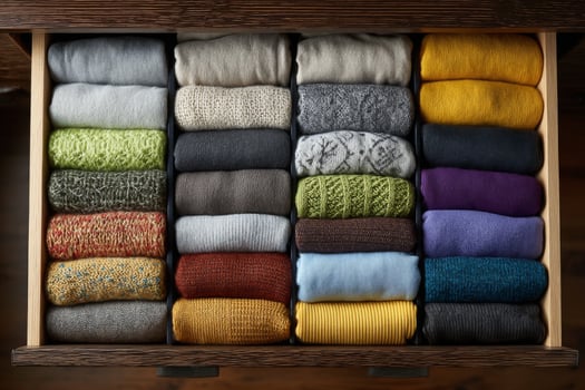 A drawer filled with socks and socks photo